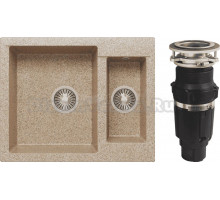 Комплект Мойка Polygran Brig 620 песочная + Измельчитель Bone Crusher BC 610-AS