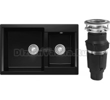 Комплект Мойка Polygran Brig 772 космос + Измельчитель Bone Crusher BC 610-AS