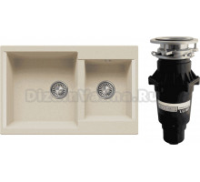 Комплект Мойка Polygran Brig 772 опал + Измельчитель Bone Crusher BC 810-SL Slim Line