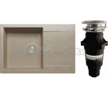 Комплект Мойка Polygran Gals 760 песочная + Измельчитель Bone Crusher BC 810-SL Slim Line