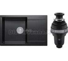 Комплект Мойка Polygran Gals 760 черная + Измельчитель Bone Crusher BC 1000-AS