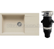 Комплект Мойка Polygran Gals 862 опал + Измельчитель Bone Crusher BC 810-SL Slim Line