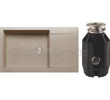 Комплект Мойка Polygran Gals 862 песочная + Измельчитель Bone Crusher BC 910-AS