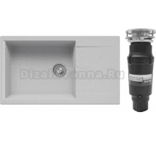 Комплект Мойка Polygran Gals 862 светло-серая + Измельчитель Bone Crusher BC 910-SL-Slim Line