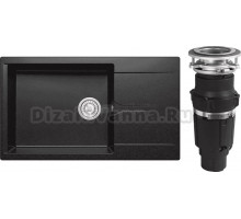 Комплект Мойка Polygran Gals 862 черная + Измельчитель Bone Crusher BC 610-AS