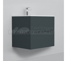 Тумба с раковиной AM.PM Tender 60 подвесная, графит (уценка: выставочный экземпляр, нет упаковки)