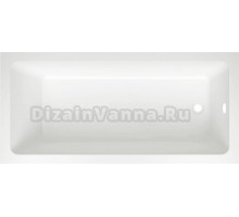 Акриловая ванна Wellsee FreeDom 231101002 150x80 см, встраиваемая, белая, фурнитура белая