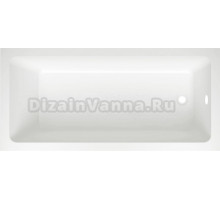 Акриловая ванна Wellsee FreeDom 231101008 150x80 см, встраиваемая, белая, на ножках, фурнитура золото