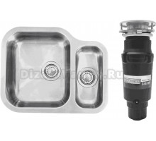 Комплект Мойка Reginox Alaska U left LUX OKG + Измельчитель Bone Crusher BC 910-SL-Slim Line