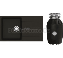 Комплект Мойка Reginox Amsterdam 10 3,5 black silvery + Измельчитель Bone Crusher BC 810-AS