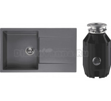 Комплект Мойка Reginox Amsterdam 10 3,5 grey silvery + Измельчитель Bone Crusher BC 910-AS