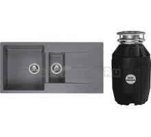 Комплект Мойка Reginox Amsterdam 15 3,5 grey silvery + Измельчитель Bone Crusher BC 810-AS