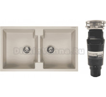 Комплект Мойка Reginox Amsterdam 20 3,5 caffe silvery + Измельчитель Bone Crusher BC 910-SL-Slim Line