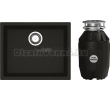 Комплект Мойка Reginox Amsterdam 50 3,5 black silvery + Измельчитель Bone Crusher BC 810-AS