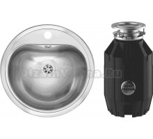 Комплект Мойка Reginox Atlantis L LUX OSP сталь + Измельчитель Bone Crusher BC 910-AS