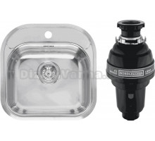 Комплект Мойка Reginox Boston LUX OKG сталь + Измельчитель Bone Crusher BC 1000-AS