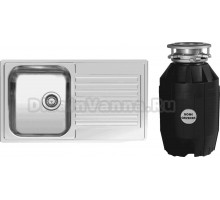 Комплект Мойка Reginox Centurio L 10 LUX OKG сталь + Измельчитель Bone Crusher BC 810-AS