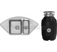 Комплект Мойка Reginox Empire Empire L15 LUX KGOKG Left сталь + Измельчитель Bone Crusher BC 810-AS