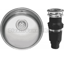Комплект Мойка Reginox L18 390 LUX OKG сталь + Измельчитель Bone Crusher BC 610-AS