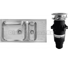 Комплект Мойка Reginox Minister 25 LUX OKG реверсивный (c/box) + Измельчитель Bone Crusher BC 810-SL Slim Line