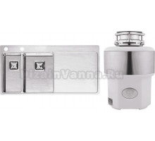 Комплект Мойка Reginox Nevada LUX OKG left L 18x30 сталь + Измельчитель Status Premium 350