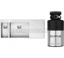 Комплект Мойка Reginox Nevada LUX OKG left L 18x50 сталь + Измельчитель Status ECO 75