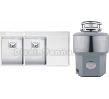 Комплект Мойка Reginox Nevada LUX OKG left L 30x30 сталь + Измельчитель Status Premium 300