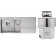 Комплект Мойка Reginox Nevada LUX OKG left L 40x18 сталь + Измельчитель Status Premium 350