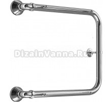 Полотенцесушитель водяной Melodia della vita Moon MTRMS5050 50х50, с полкой, нержавеющая сталь