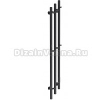 Полотенцесушитель электрический Melodia della vita Blues MTRBCF12015bk П3 120х15, с крючками, черный