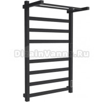 Полотенцесушитель электрический Melodia della vita Moderno MTRMSF5080bk П8 50х80, с полкой, черный