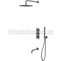 Душевой комплект WHITECROSS Y YSET11GM С ВНУТРЕННЕЙ ЧАСТЬЮ, оружейная сталь