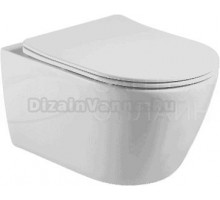 Унитаз подвесной Good Door Hansmann ROUND УНИ0002 с микролифтом, безободковый, глянцевый белый
