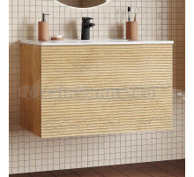 Тумба под раковину подвесная IDDIS, 80 см, дуб светлый, Bild, BIL80V0i95 подходит умыв. 0138000i28