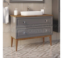 Тумба с раковиной ASB-Woodline Каталина 100 grey