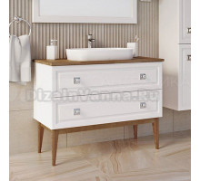 Тумба с раковиной ASB-Woodline Каталина 100 слоновая кость