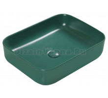 Накладная раковина SantiLine SL-1051G зеленая матовая