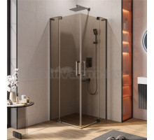 Душевой уголок Cezares Slider A 2 70/80 BR GM профиль оружейная сталь, стекло бронза