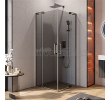 Душевой уголок Cezares Slider A 2 70/80 GRIGIO GM профиль оружейная сталь, стекло серое