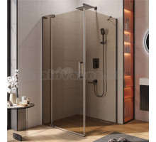 Душевой уголок Cezares Slider AH 1 100-100/110 BR GM профиль оружейная сталь, стекло бронза