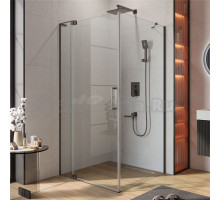 Душевой уголок Cezares Slider AH 1 100-100/110 C GM профиль оружейная сталь, стекло прозрачное