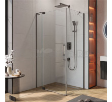 Душевой уголок Cezares Slider AH 1 100-70/80 C GM профиль оружейная сталь, стекло прозрачное