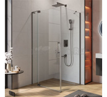 Душевой уголок Cezares Slider AH 1 100-90/100 C GM профиль оружейная сталь, стекло прозрачное