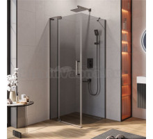 Душевой уголок Cezares Slider AH 1 80-70/80 GRIGIO GM профиль оружейная сталь, стекло серое