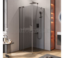Душевой уголок Cezares Slider AH 1 90-70/80 GRIGIO GM профиль оружейная сталь, стекло серое