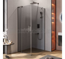 Душевой уголок Cezares Slider AH 1 90-80/90 GRIGIO GM профиль оружейная сталь, стекло серое