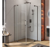 Душевой уголок Cezares Slider AH 2 80/90-90/100 C GM профиль оружейная сталь, стекло прозрачное