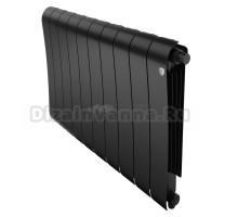 Радиатор биметаллический Royal Thermo Infinity 500 VR80 10 секций, нижнее подключение, noir sable