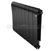 Радиатор биметаллический Royal Thermo Infinity 500 VR80 8 секций, нижнее подключение, noir sable