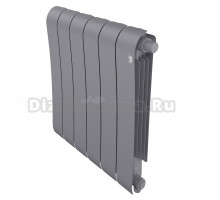 Радиатор биметаллический Royal Thermo Infinity 500 VR80 6 секций, нижнее подключение, silver satin